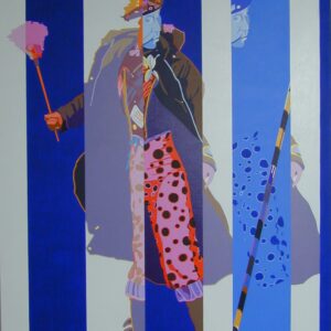Faites la Fête ! Janvier 2000, Acrylique sur toile, dimensions 1,460m x 1,140m