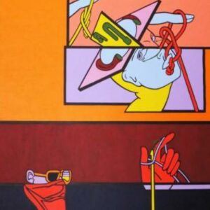 Censure, 1977,Acrylique sur toile, dimensions1,000 x 0,800 m